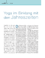 YOGA! Das Magazin, Oktober_November, ChiYoga – Yoga im Einklang der Jahreszeiten